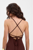 Maxi-Kleid Isadora in Braun