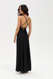 Amara – schwarzes Maxi-Kleid