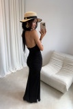 Schwarzes Maxi-Kleid Adeline