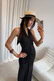 Schwarzes Maxi-Kleid Adeline