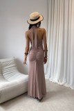 Maxikleid Adeline in Mokka
