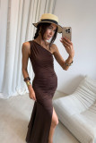 Maxikleid in Braun