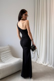 Schwarzes Maxikleid