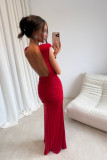 Rotes Maxi-Kleid Aurelia