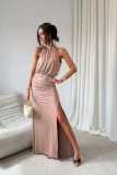 Maxikleid in Cappuccino-Farbe