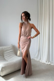 Maxikleid in Cappuccino-Farbe