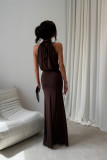 Maxikleid in Braun