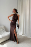 Maxikleid in Braun