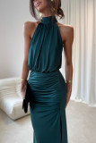 Maxikleid in Flaschengrün