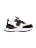Stylische Damen-Sneaker in Beige und Schwarz