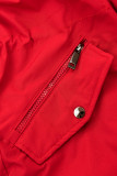 Winter Parka mit abnehmbaren Fellimitat rot