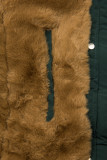 Winterparka mit Gummi in der Taille grün