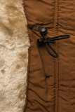 Winterjacke mit hohem Kragen braun