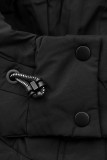 Verlängerte Winterjacke SPACE Schwarz