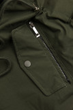 Winterparka mit Kunstfellkapuze grün