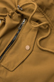 Winterparka mit Kunstfellkapuze camel braun