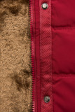 Wintermantel mit Teddy-Futter rot