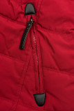 Wintermantel mit Teddy-Futter rot