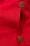 Sweatshirt/Sweatkleid mit Karomuster Rot