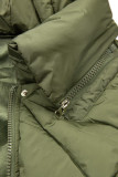 Steppjacke mit hohem Kragen Olivgrün