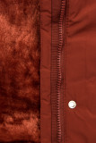 Winterjacke mit kuscheliger Teddy Fleece braunrot