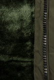 Winterjacke mit warmem Teddyfell khaki