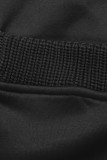 Sweatjacke mit verlängerter Rückseite Schwarz