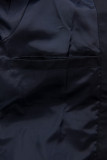 Trenchcoat mit karierter Kapuze Dunkelblau