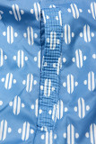 Steppjacke in kurzer Form blau
