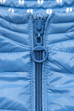 Steppjacke in kurzer Form blau