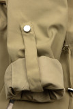 Trenchcoat mit Karo-Details Sandbraun