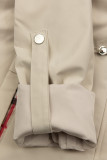 Trenchcoat mit Karo-Details Ecru