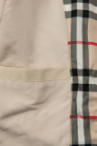 Trenchcoat mit Karo-Details Ecru