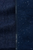 Sweatjacke dunkelblau-meliert