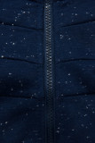 Sweatjacke dunkelblau-meliert
