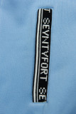 Sweatjacke im verlängerten Schnitt Himmelblau