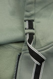Sweatjacke im verlängerten Schnitt Salbeigrün