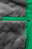 Winter Steppjacke mit Futter - Plüsch Grün