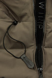 Damen-Winterjacke mit Kapuze FLURRY Dunkelbeige