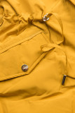 Parka mit Kunstpelz Saum mustard-beige