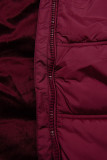 Gefüttert Winterjacke in Burgundy