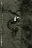 Winterparka mit Fellimitat olivegrün