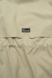 Damen-Parka mit Golddetails Beige