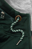 LHD Sweatjacke mit Gummi in der Taille smaragdgrün