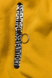 Kurzjacke mit Kapuze gelb