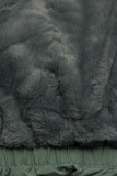 Warme Winterjacke in verlängertem Schnitt Mintgrün