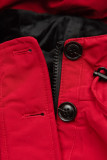 Parkajacke für Winter mit Kunstfell rot