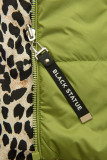 Wende-Weste mit Leopardenmuster, Grün
