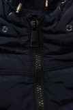 Winterjacke mit edler Kunstpelz-Kapuze Navyblau
