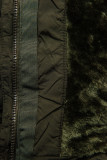 Winterjacke mit hohem Kragen Khaki